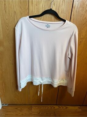 PARAPHRASE Light Pink Long-Sleeve Drawstring Hem Sweatshirt